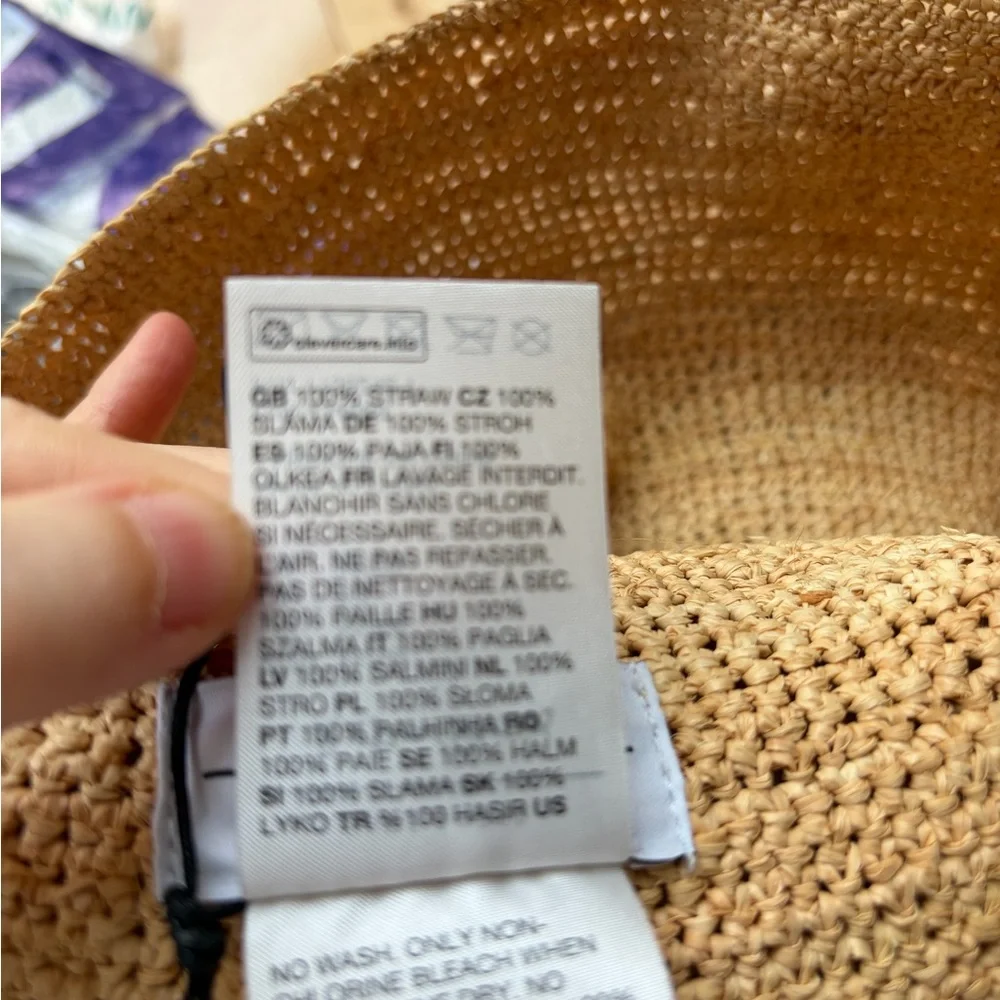 & Other Stories natural tan woven straw sun hat - Picture 7 of 7
